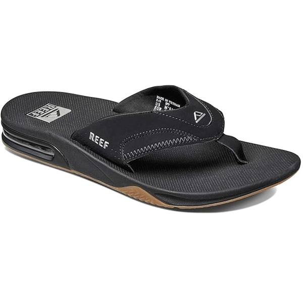 Men's Bottle Opener Flip Flop, Arch Support, Durable Outsole, Water Friendly